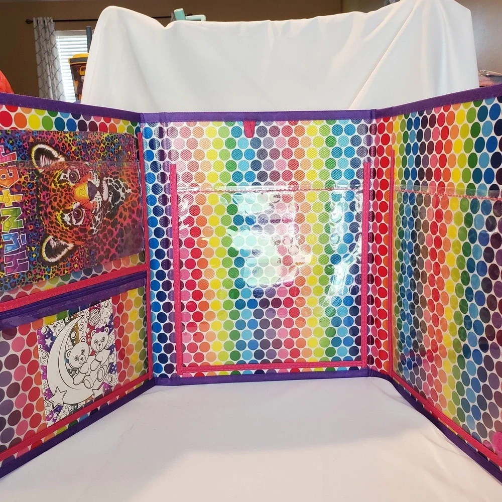 Lisa Frank TIKANNI HUSKY Trifold Portfolio Storage Case Folder School Art 2020